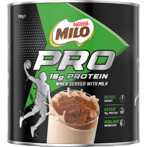 Nestle Milo Pro Chocolate Malt Powder Hot or Cold Drink Tin