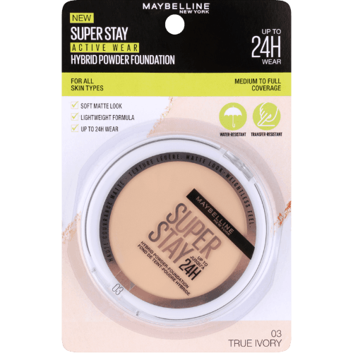 Maybelline New York Superstay Active Wear 24Hr True Ivory Hybrid Powder Foundation