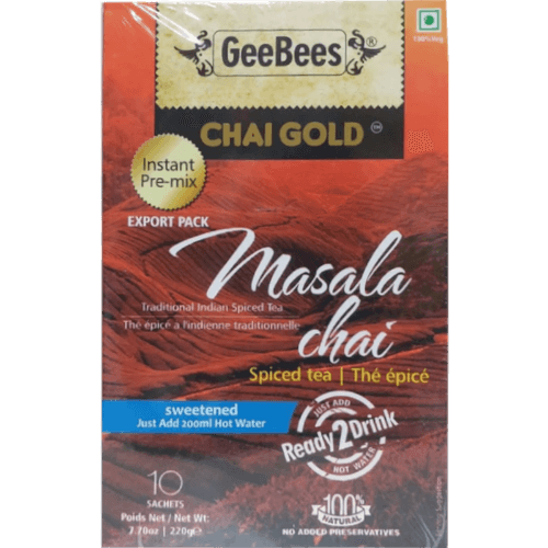 GeeBees Chai Gold premix Instant Tea Masal Sweetend