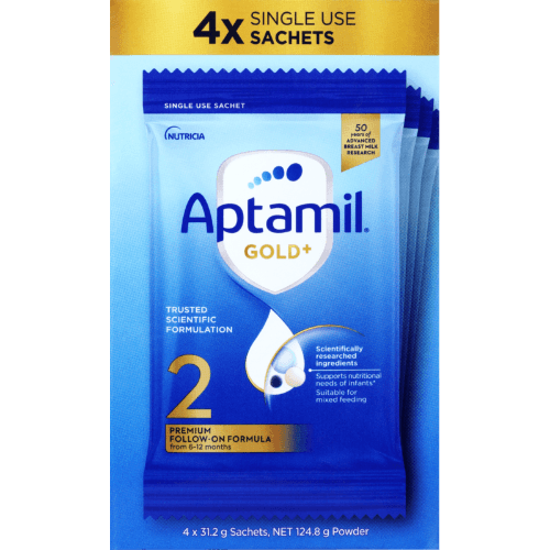 Aptamil Gold+ 2 Baby Formula Powder Sachets From 6 To 12 Months