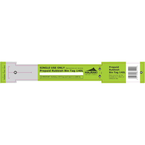 Prepaid Rubbish Tag