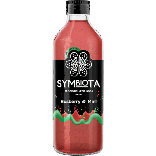 Symbiota Raspberry & Mint Probiotic Kefir Soda