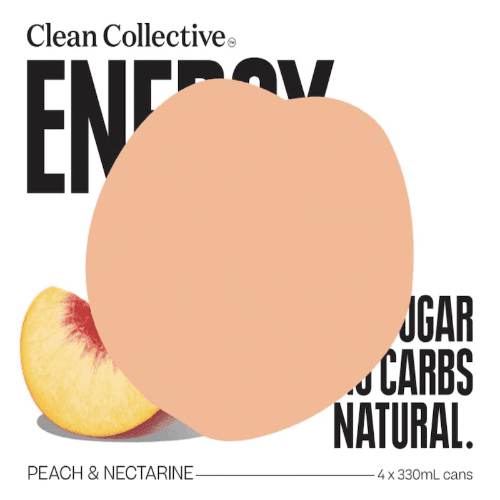 Clean Collective Peach & Nectarine Energy Drink 4 × 330 mL