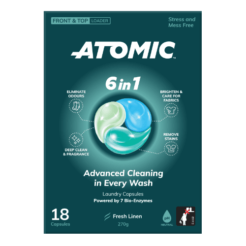 Atomic Fresh Linen 6 In 1 Laundry Capsules 18 pack