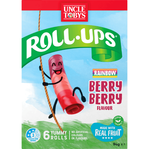 Uncle Tobys Rainbow Berry Berry Flavour Fruit Snack