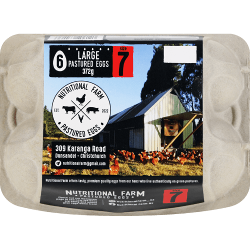 Nutritional Farm Large Pastured Size 7 Eggs 6 pack