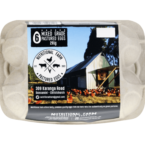 Nutritional Farm Mixed Grade Pastured Eggs 6 pack