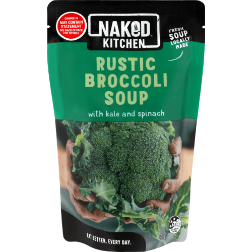 Naked Rustic Broccoli Soup with Kale And Spinach