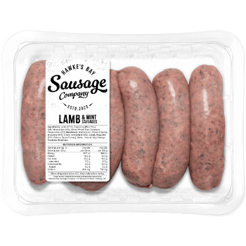 Hawkes Bay Sausage Company Lamb & Mint Sausages