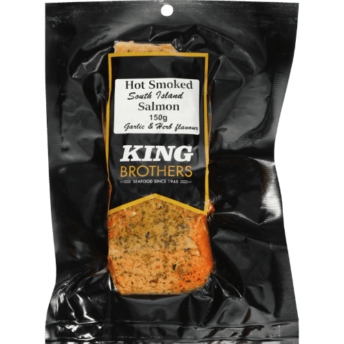 King Brothers Garlic & Herb Hot Smoked Salmon