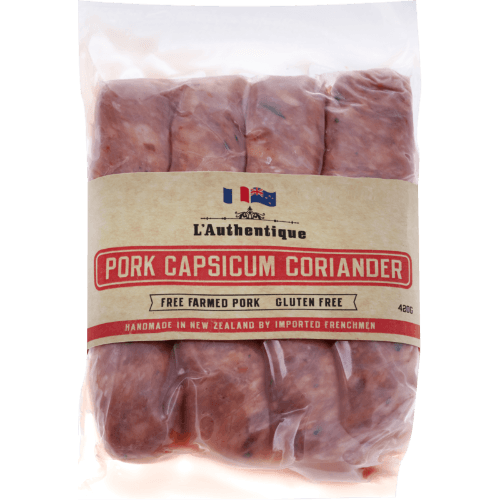 L'Authentique Pork Capsicum Coriander Sausages