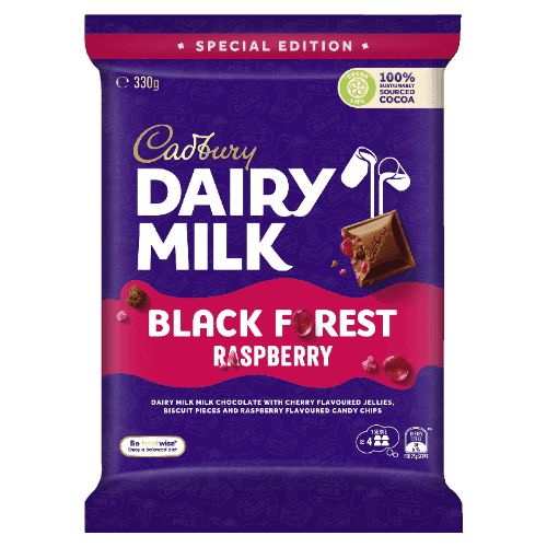 Cadbury Black Forest Raspberry Chocolate Block