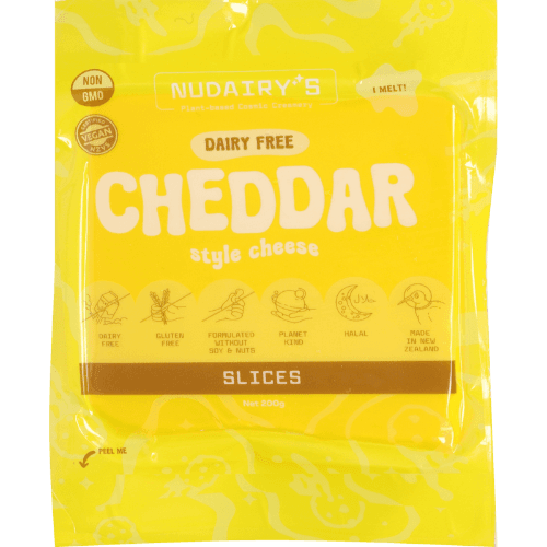 Nudairy Cheese Slices Cheddar Dairy Free 200 g