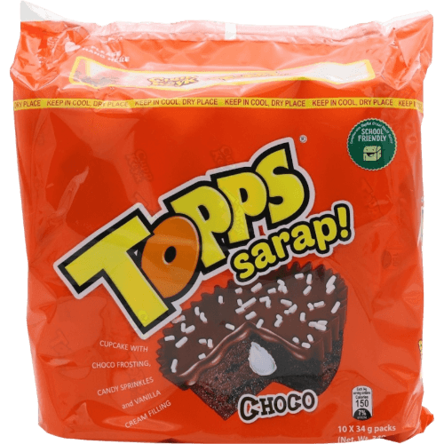 Rebisco Cupp Keyk Choco Topps Sarap 10 × 34 g