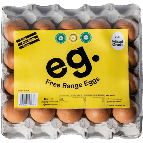 eg. Mixed Grade Free Range Eggs 20 pack