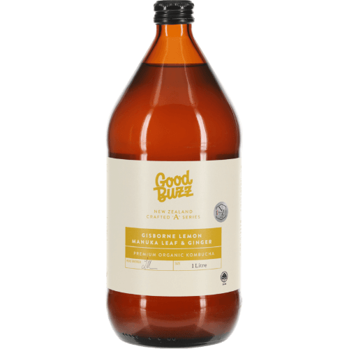 Good Buzz 'A' Series Lemon Manuka & Ginger Premium Organic Kombucha