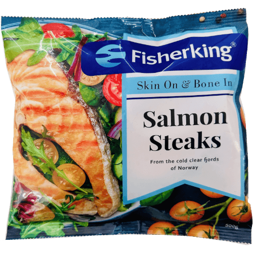 Fisherking Skin On & Bone In Salmon Steaks 500 g