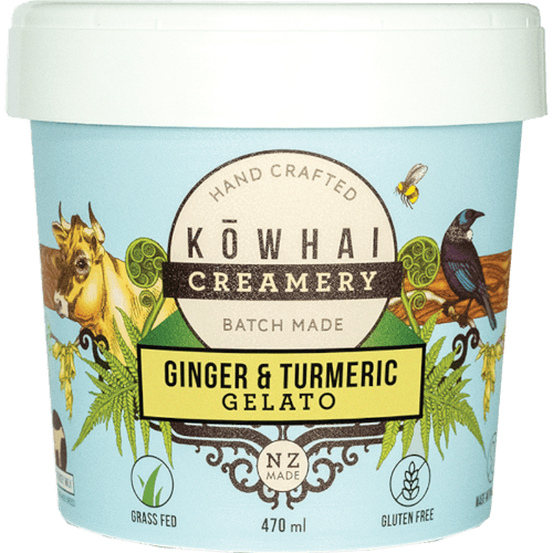 Kowhai Creamery Ginger & Turmeric Gelato Ice Cream