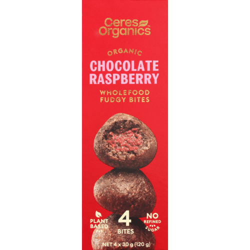 Ceres Organics Chocolate Raspberry Wholefood Fudgy Bites