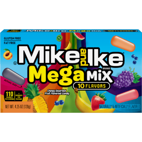 Mike and Ike Mega Mix 10 Flavors Chewy Candies