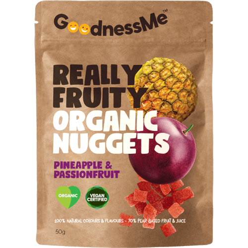 GoodnessMe Really Fruity Pineapple & Passionfruit Organic Nuggets Fruit Snack