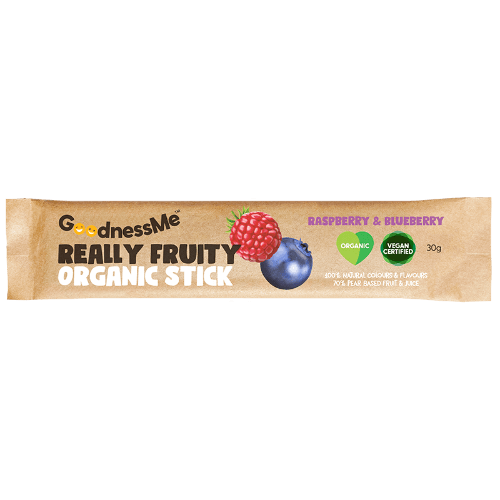 GoodnessMe Really Fruity Raspberry & Blueberry Organic Stick Fruit Snack