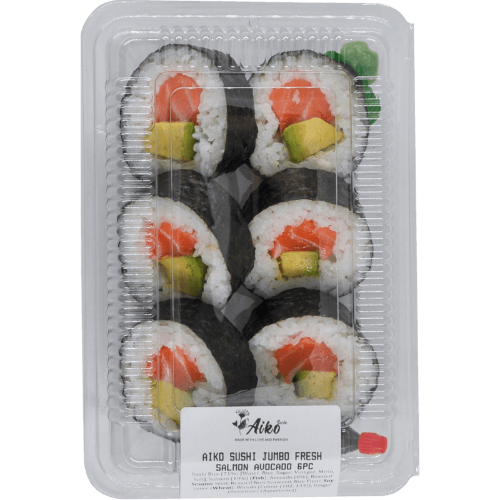 Aiko Jumbo Fresh Salmon Avocado Sushi