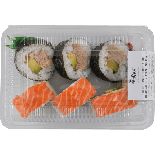 Aiko Jumbo Tuna Mayonnaise & Fresh Salmon Avocado Sushi