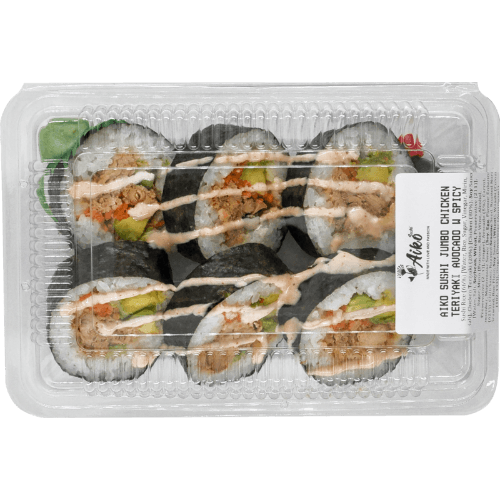Aiko Jumbo Chicken Teriyaki Avocado with Spicy Mayonnaise Sushi
