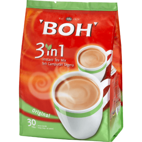Boh 3in1 Original Instant Tea Mix Sachets 30 pack