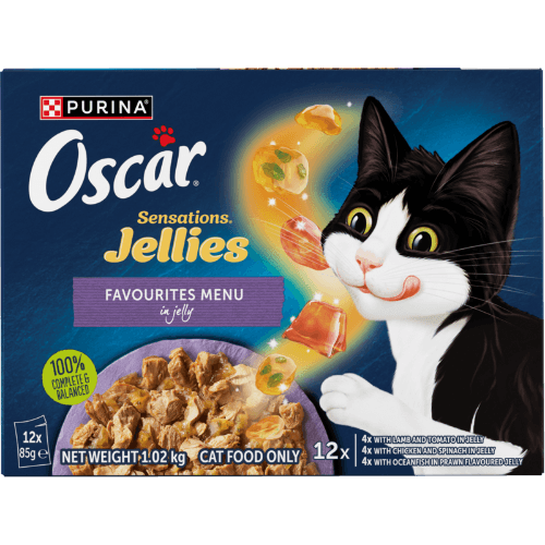 Purina Oscar Adult Sensations Jellies Favourites Menu Jelly Wet Cat Food Pouch