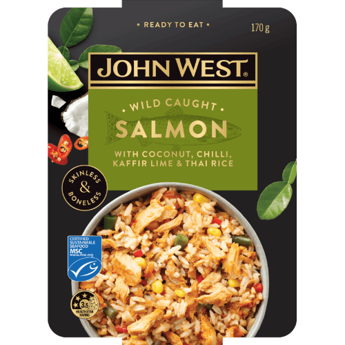 John West Wild Caught Salmon Coconut Chilli Kaffir Lime & Thai Rice