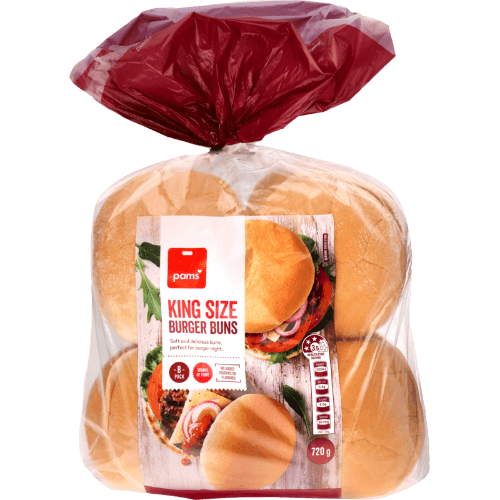 Pams King Size Burger Buns