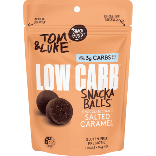 Tom & Luke Chocolate Coated Salted Caramel Low Carb Snackaballs