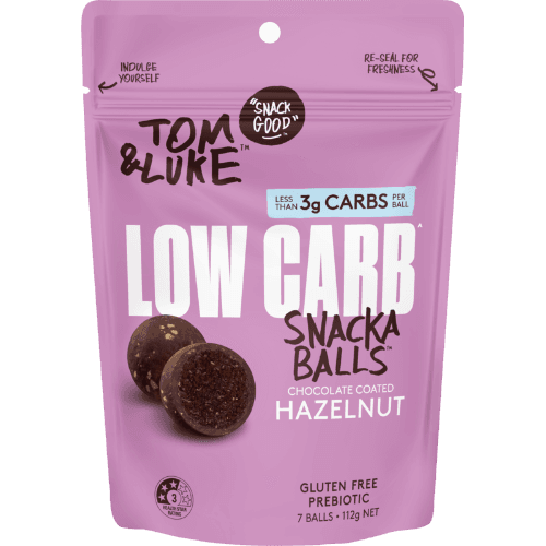 Tom & Luke Chocolate Coated Hazelnut Low Carb Snackaballs