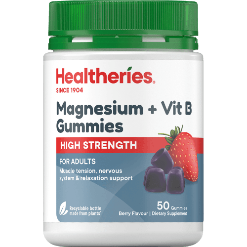 Healtheries Magnesium + Vit B Berry Flavour Gummies