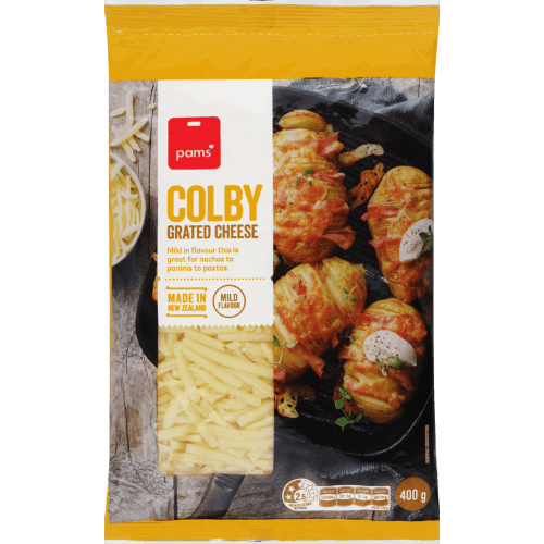 Pams Grated Cheese Colby