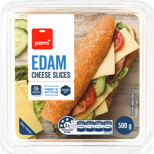Pams Value Edam Cheese Slices