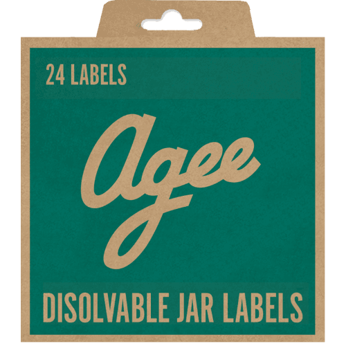 Agee Dissolvable Jar Labels 24 pack
