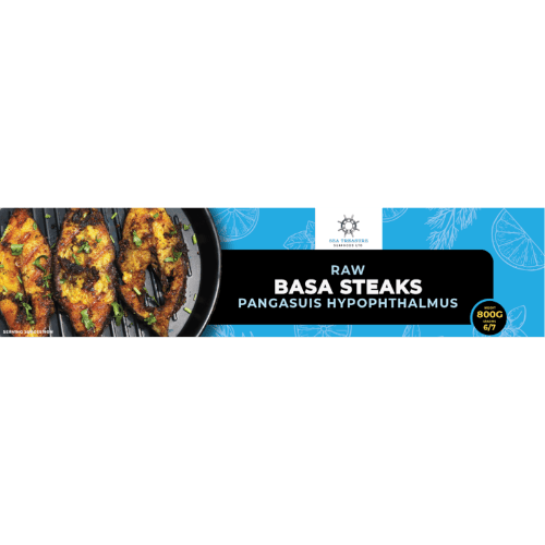 Sea Treasure Seafood Raw Basa Steaks 800 g