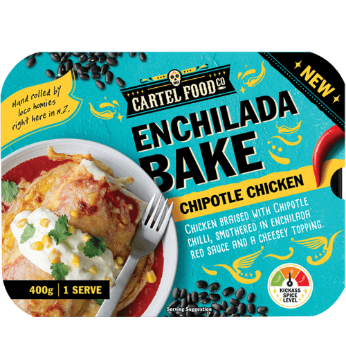 Cartel Food Co Chipotle Chicken Enchilada Bake