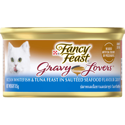 Purina Fancy Feast Adult Gravy Lovers Ocean Whitefish & Tuna Feast Seafood Flavor Gravy Wet Cat Food