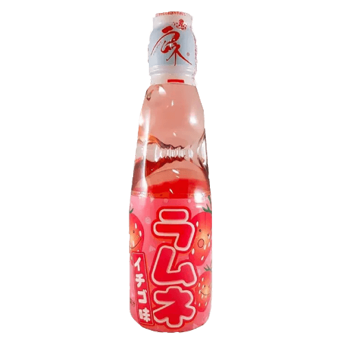 Ramune Strawberry Sparkling Soft Drink