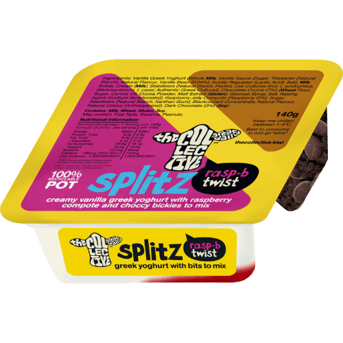The Collective Splitz Greek Yoghurt Raspberry Twist 140 g