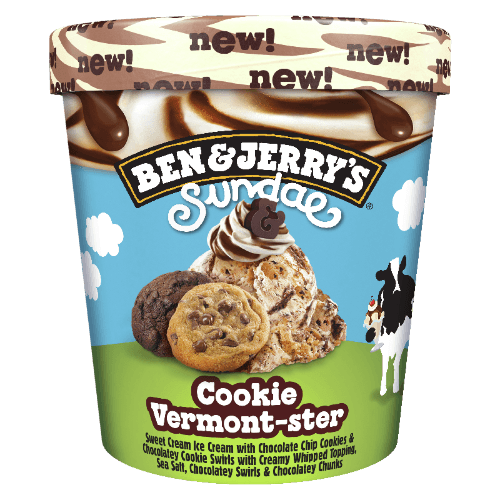 Ben & Jerry's Cookie Vermont-ster Sundae Ice Cream
