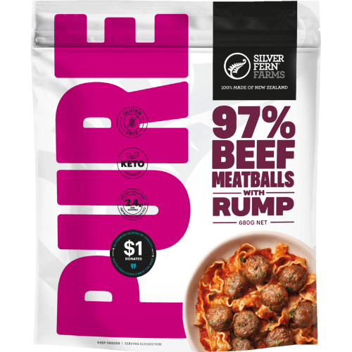 Silver Fern Farms Pure 97% Beef Meatballs With Rump 680 g
