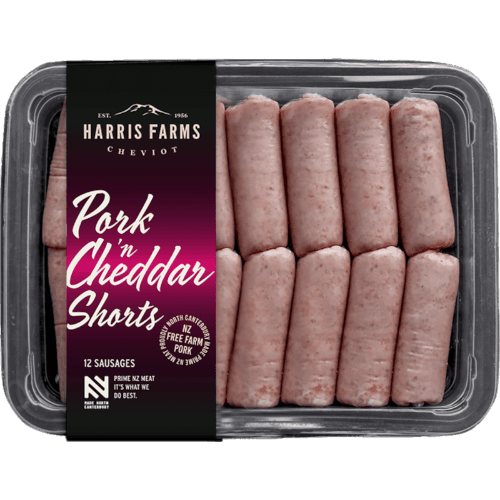 Harris Farms Pork 'n Cheddar Shorts 350 g