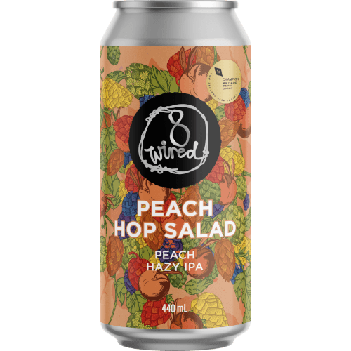8 Wired Peach Hop Salad Hazy IPA 440 mL