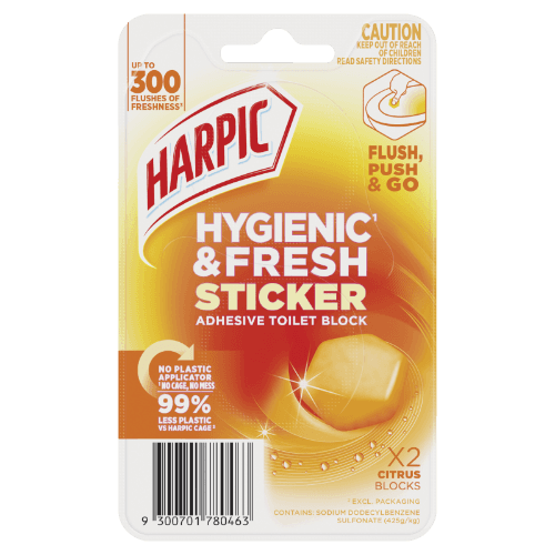 Harpic Hygienic & Fresh Citrus Sticker Toilet Block