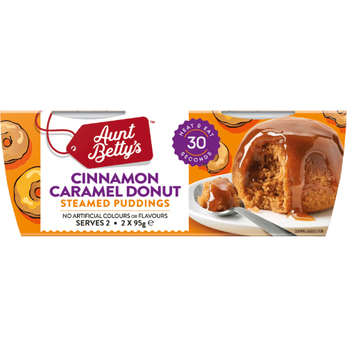 Aunt Betty's Cinnamon Caramel Donut Steamed Puddings